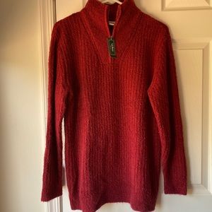 LLBean Cozy Cloud 1/4 zip sweater Women’s M
